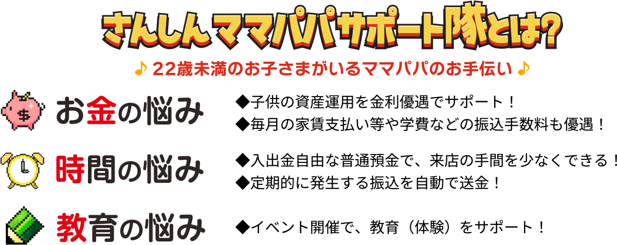 さんしん ママパパサポート隊とは？